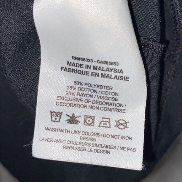 The Nike Tee Men's Black Swoosh Logo Crew Neck Short Sleeve T-Shirt Size Large - Picture 8 of 8